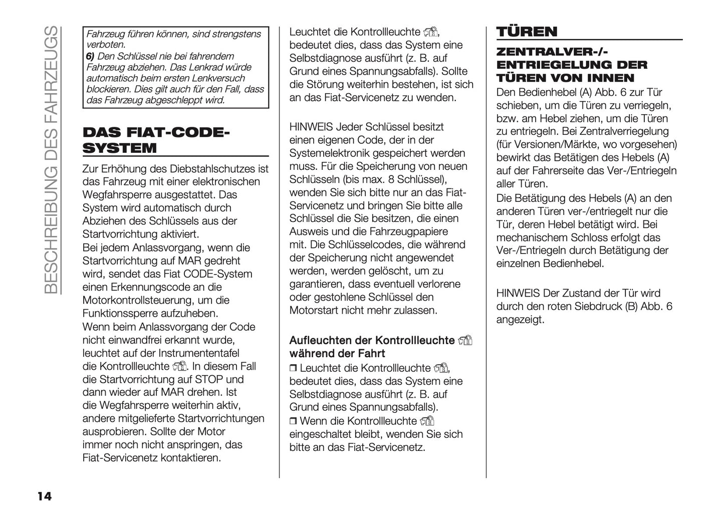 2025-2026 Fiat Panda/Pandina Bedienungsanleitung | Deutsch