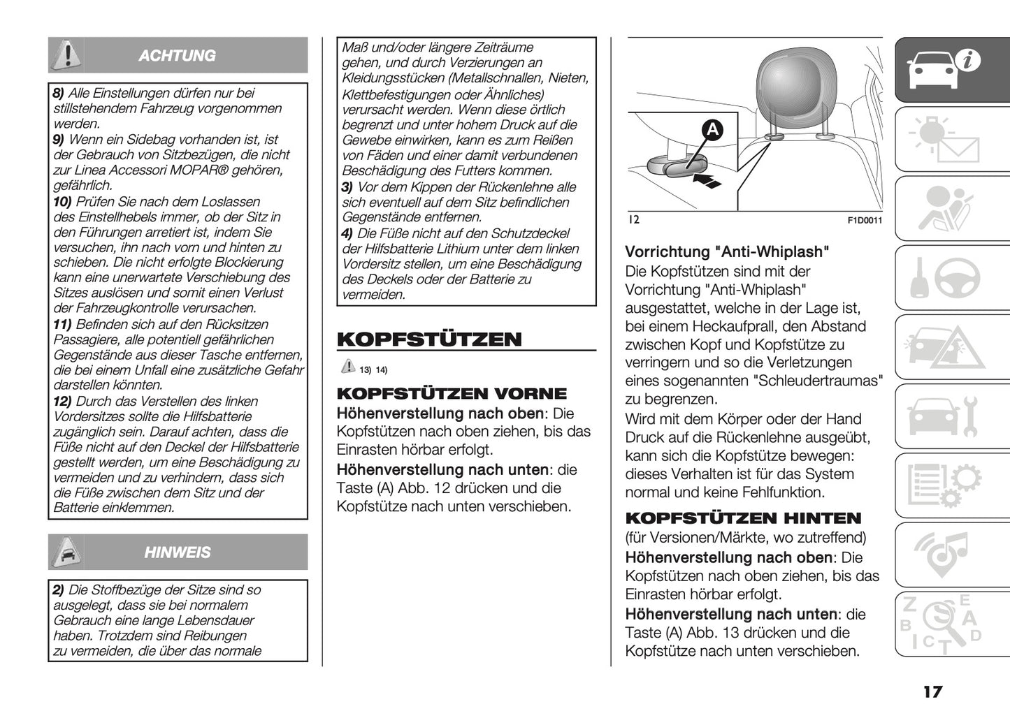 2025-2026 Fiat Panda/Pandina Bedienungsanleitung | Deutsch
