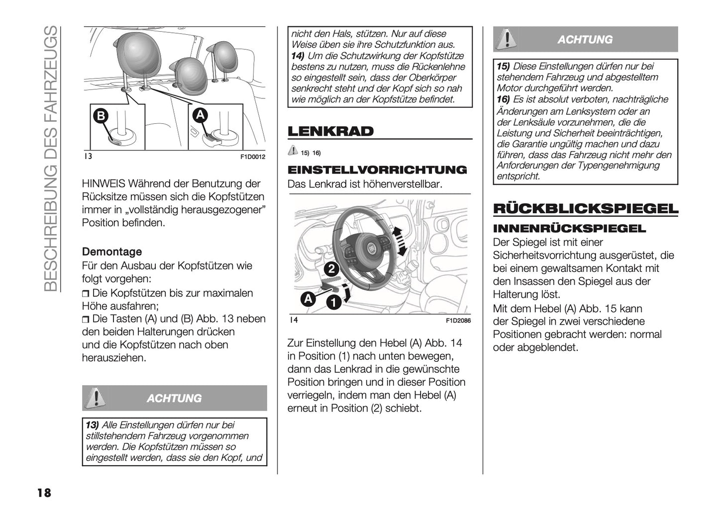 2025-2026 Fiat Panda/Pandina Bedienungsanleitung | Deutsch