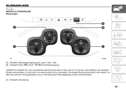 2025-2026 Fiat Panda/Pandina Bedienungsanleitung | Deutsch