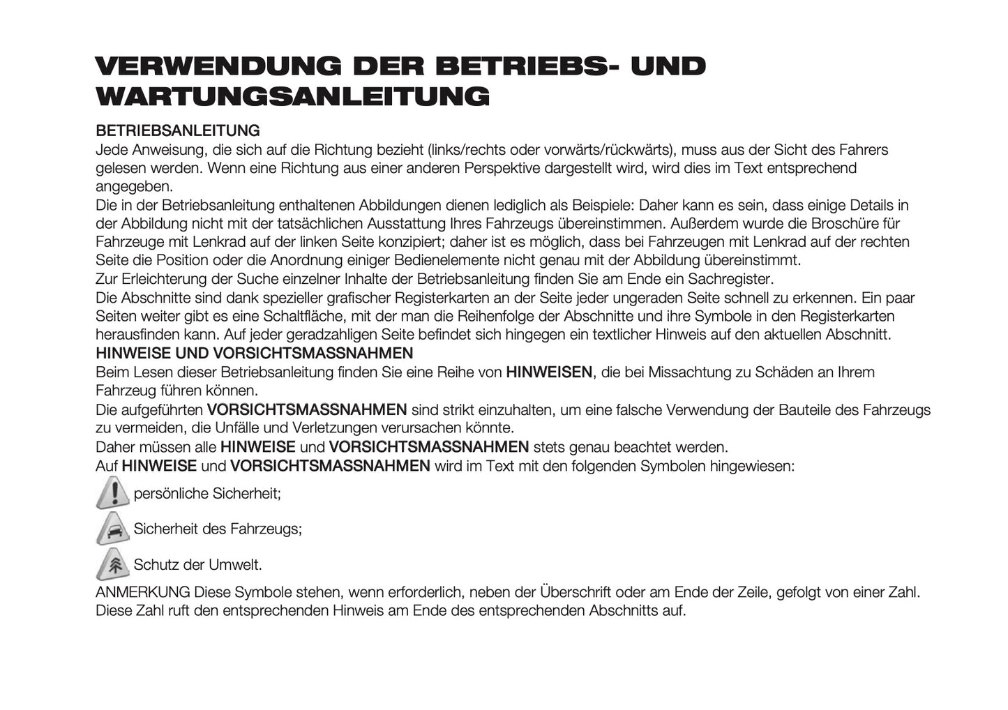2025-2026 Fiat Panda/Pandina Bedienungsanleitung | Deutsch