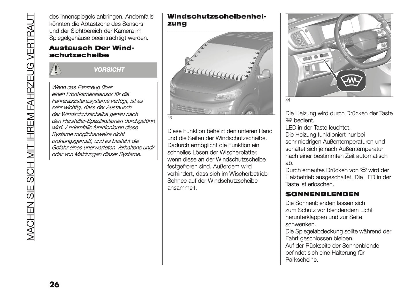2026 Fiat Scudo/Ulysse Bedienungsanleitung | Deutsch