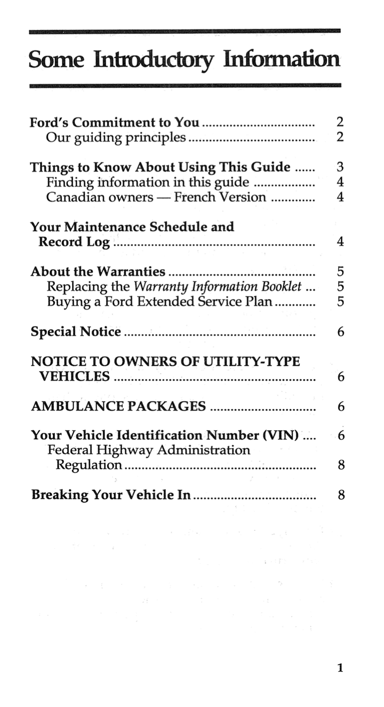 1993 Ford Bronco Owner's Manual | English