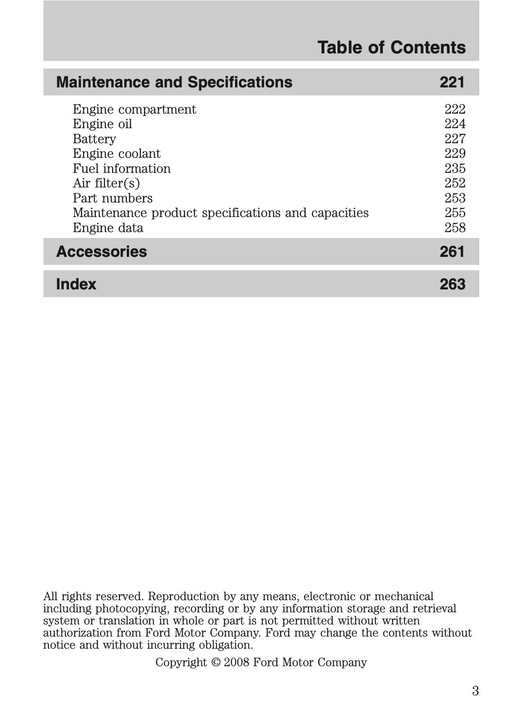 2009 Ford Crown Victoria Owner's Manual | English US