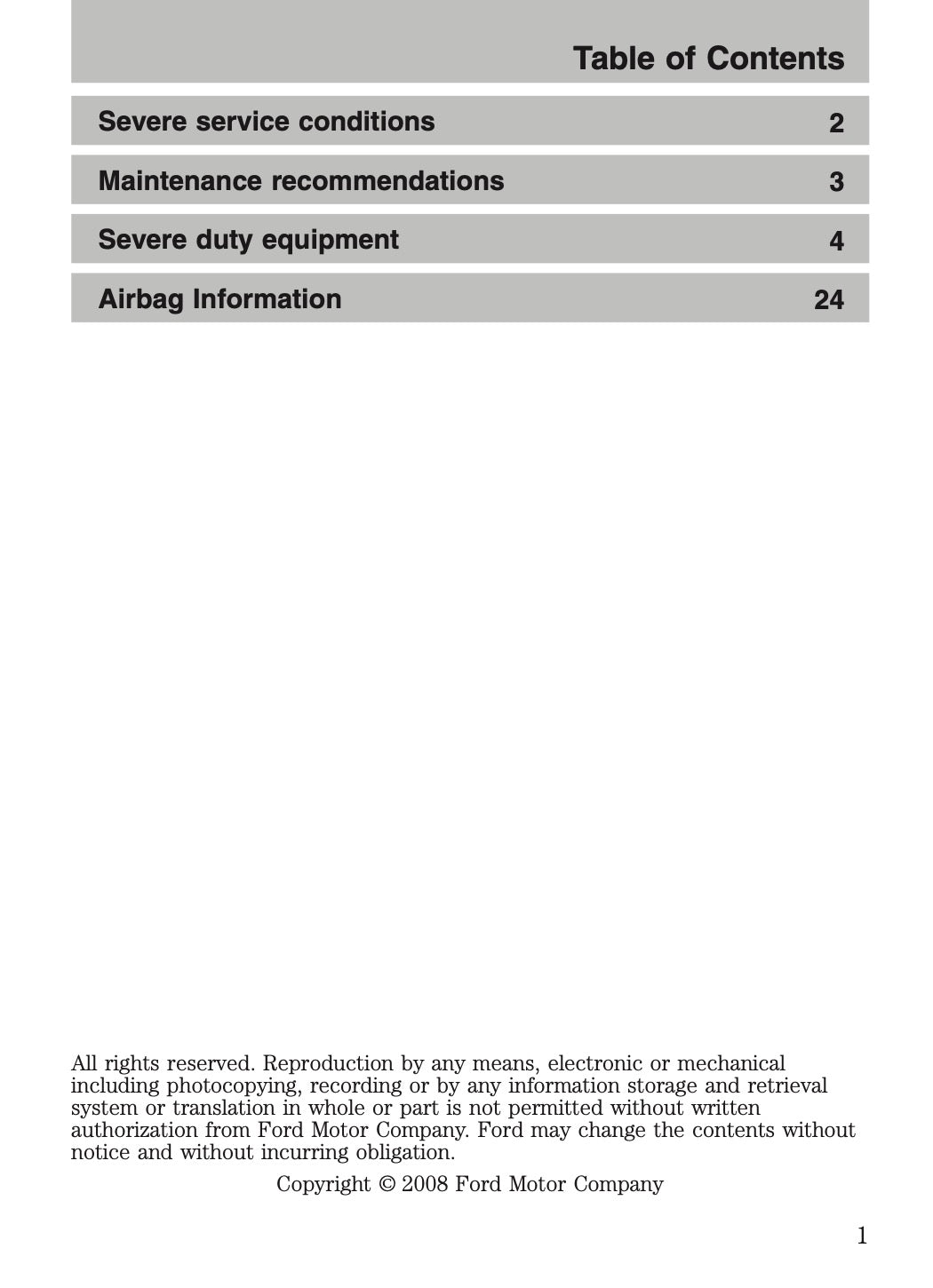 2009-2011 Ford Crown Victoria Police Fleet Supplement Manual | English US