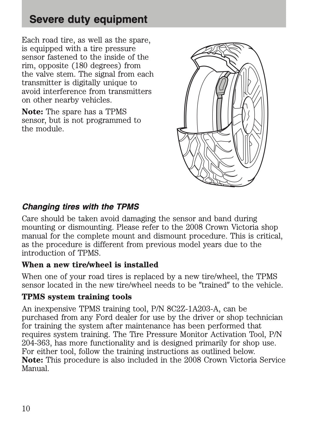 2009-2011 Ford Crown Victoria Police Fleet Supplement Manual | English US