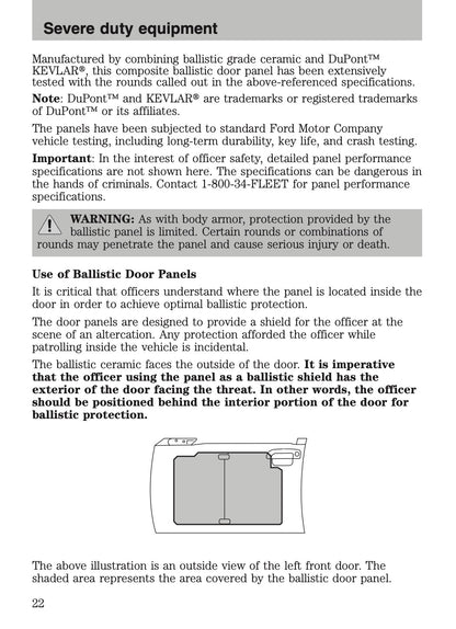 2009-2011 Ford Crown Victoria Police Fleet Supplement Manual | English US
