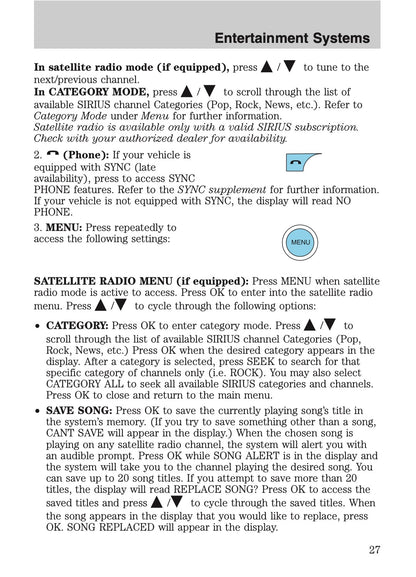 2008 Ford Explorer Sport Trac Owner's Manual | English US