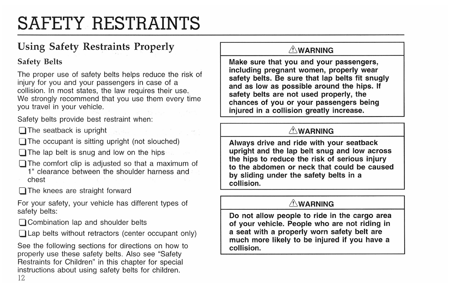 1996 Ford F-Series Diesel/B-Series Diesel Owner's Manual | English