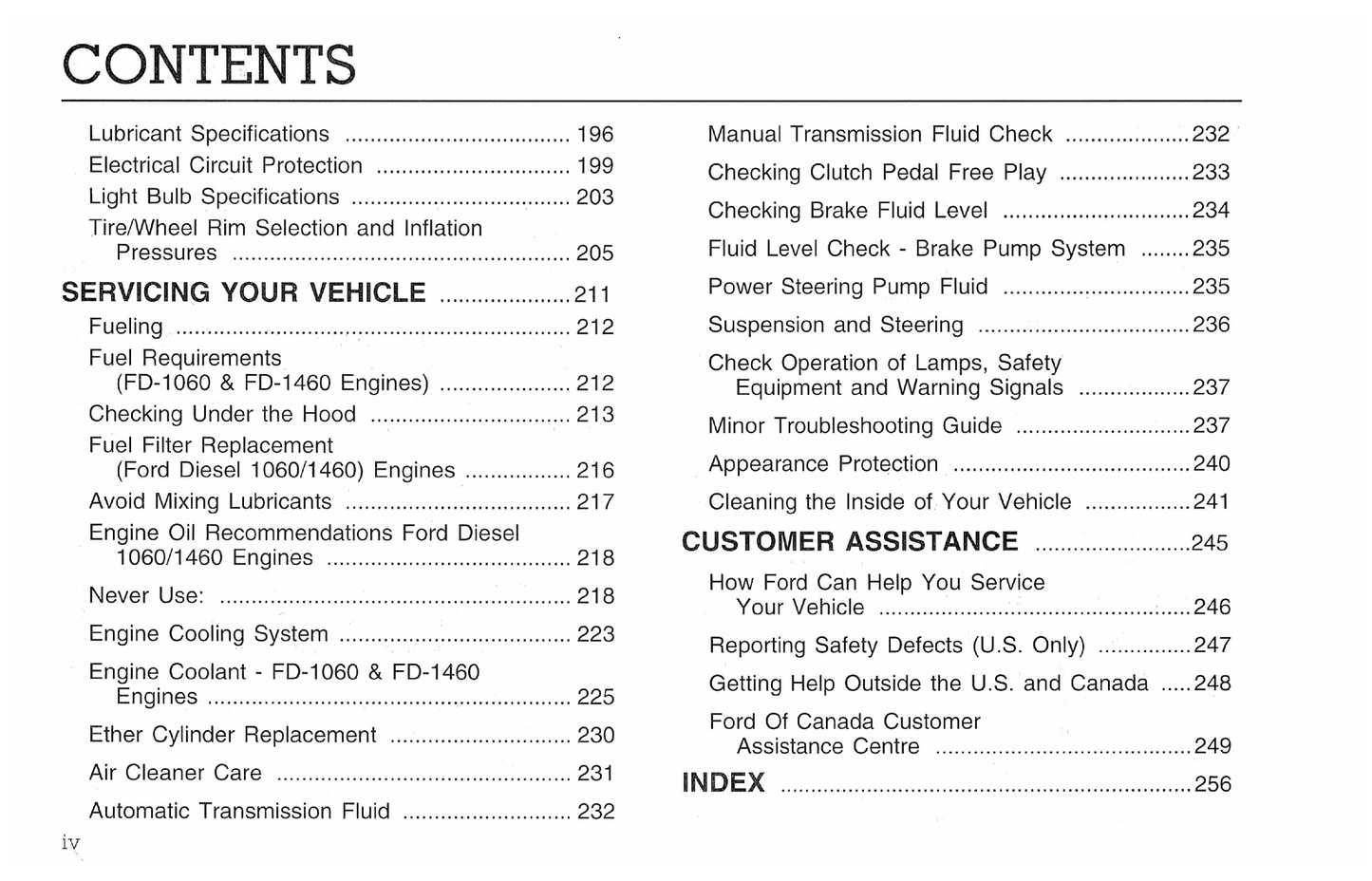 1996 Ford F-Series Diesel/B-Series Diesel Owner's Manual | English