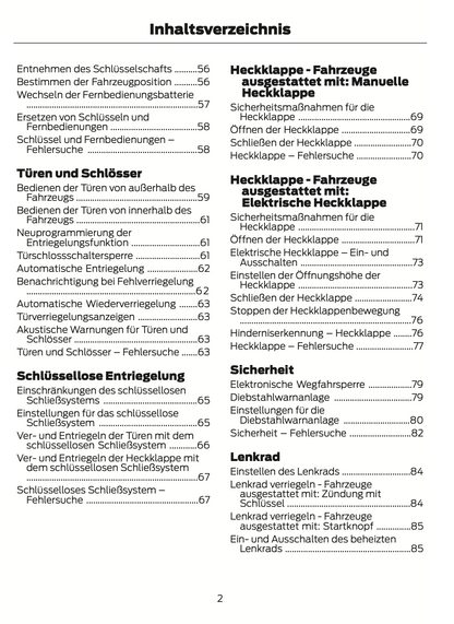 2024 Ford Focus Owner's Manual | German