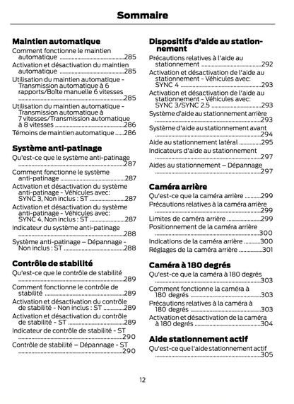 2023-2024 Ford Focus Owner's Manual | French