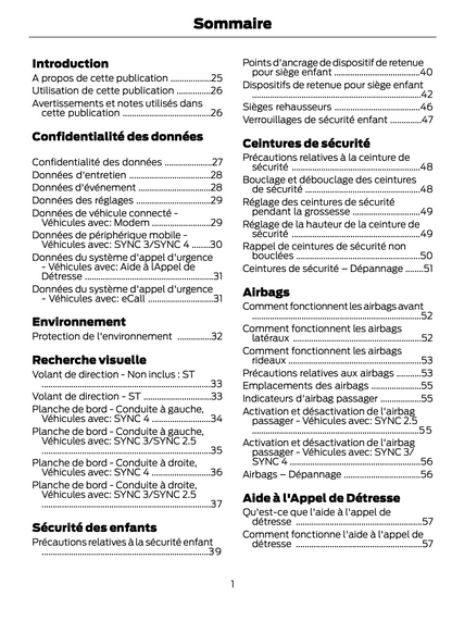 2023-2024 Ford Focus Owner's Manual | French