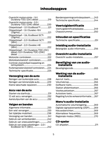 2013-2014 Ford Focus Owner's Manual | Dutch