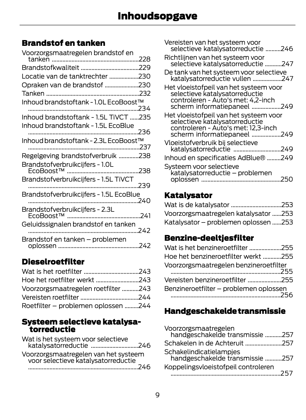 2023-2024 Ford Focus Bedienungsanleitung | Niederländisch