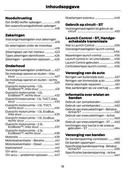 2023-2024 Ford Focus Bedienungsanleitung | Niederländisch