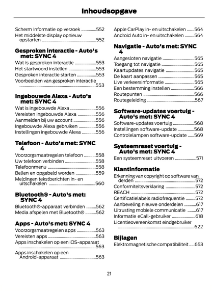 2023-2024 Ford Focus Bedienungsanleitung | Niederländisch