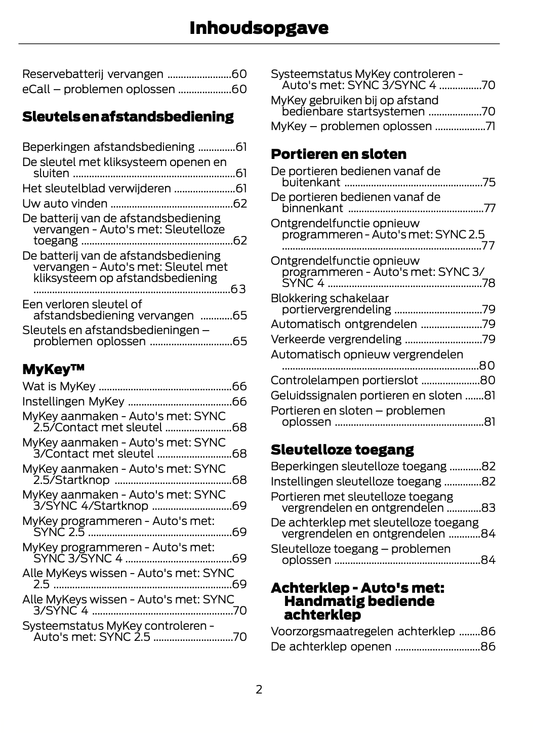 2023-2024 Ford Focus Bedienungsanleitung | Niederländisch