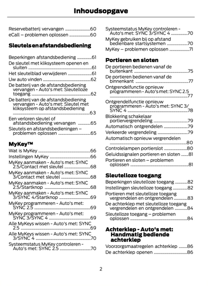 2023-2024 Ford Focus Bedienungsanleitung | Niederländisch