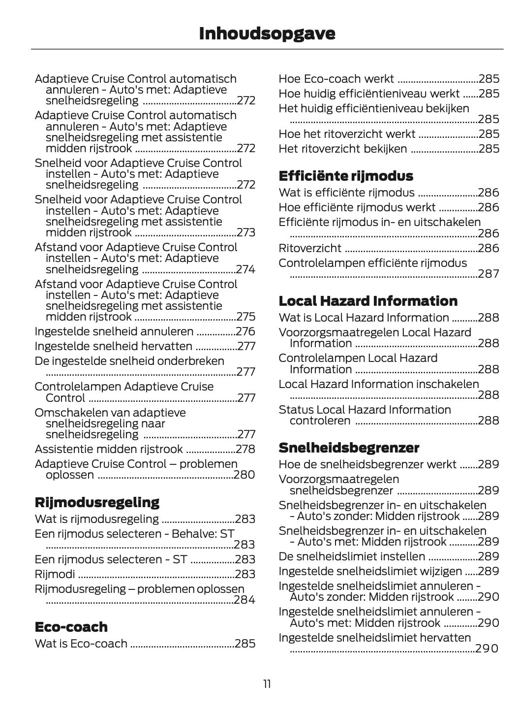 2024-2025 Ford Focus Owner's Manual | Dutch
