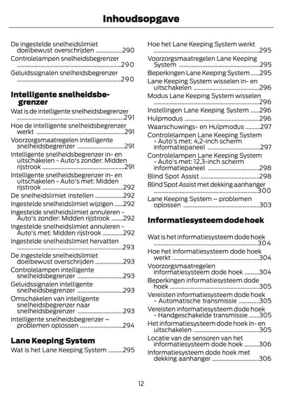 2024-2025 Ford Focus Owner's Manual | Dutch