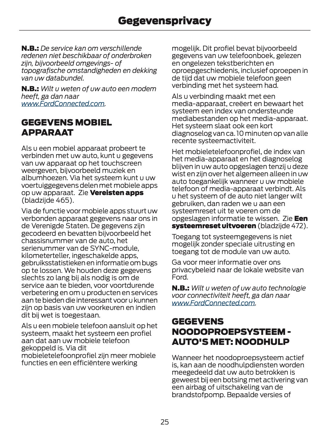 2024-2025 Ford Focus Owner's Manual | Dutch