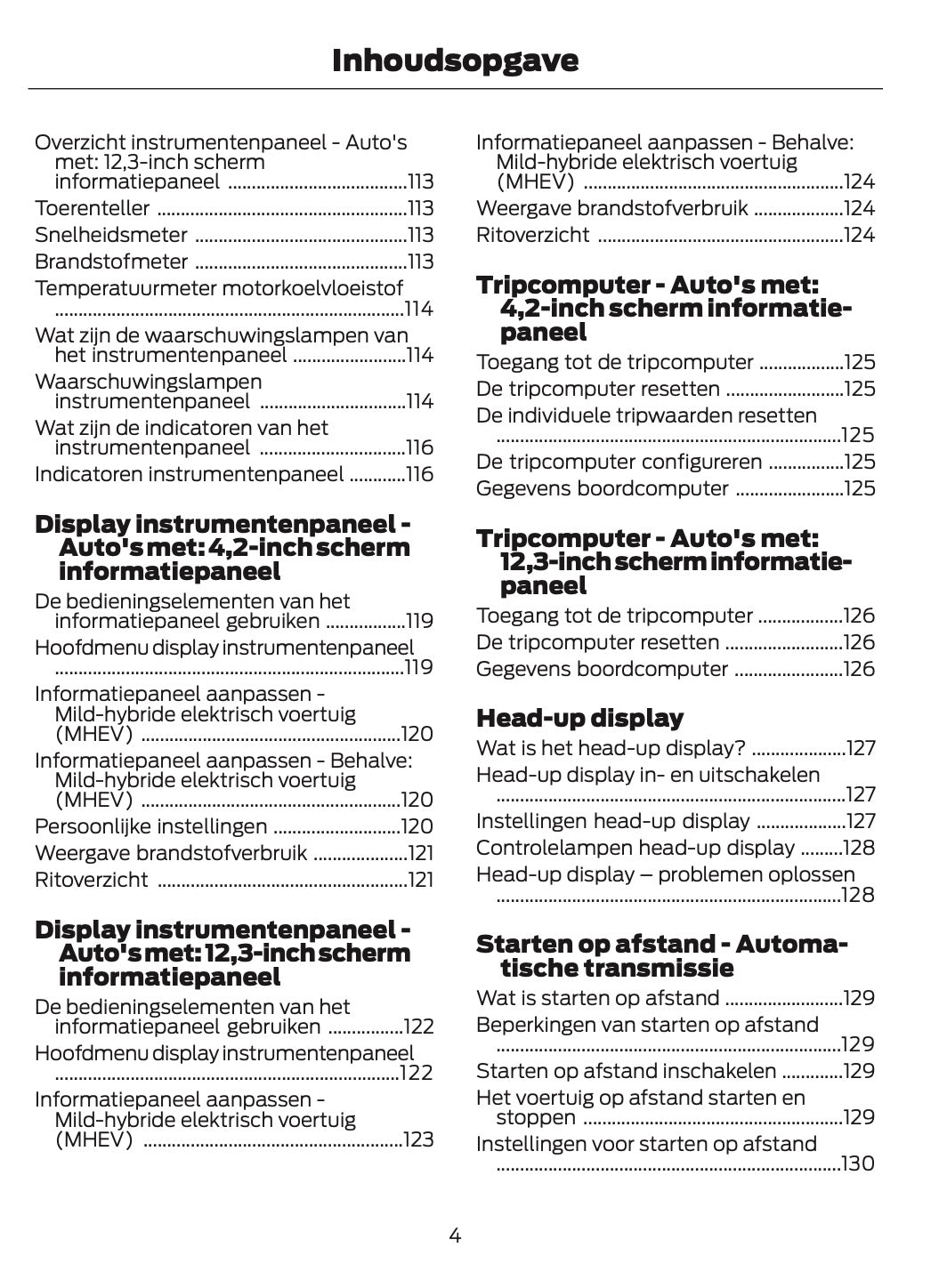 2024-2025 Ford Focus Owner's Manual | Dutch