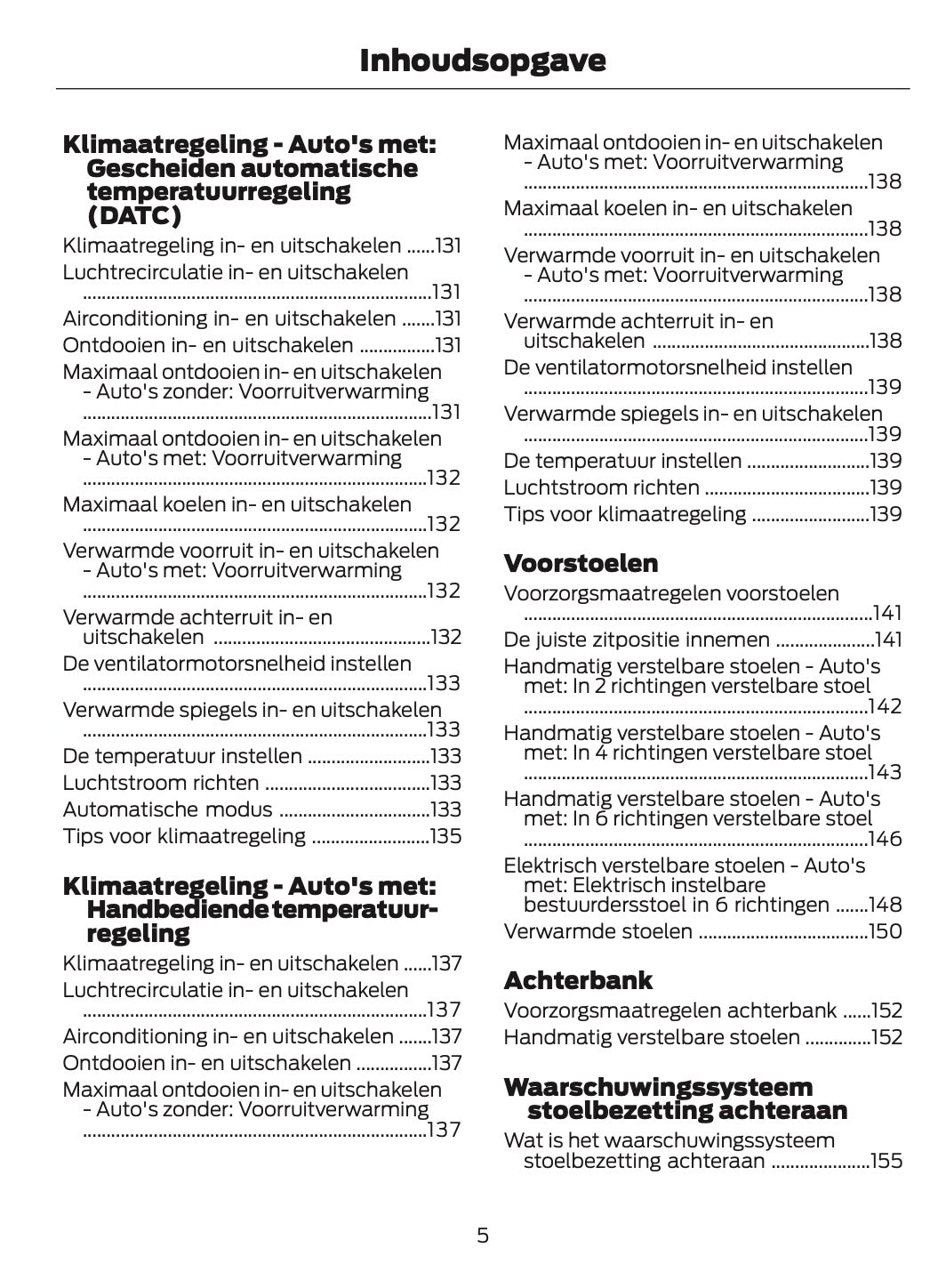 2024-2025 Ford Focus Owner's Manual | Dutch