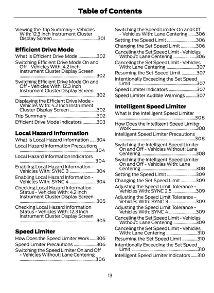 2023-2024 Ford Focus Bedienungsanleitung | Englisch