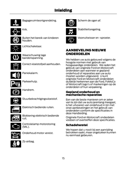 2021-2022 Ford Kuga Owner's Manual | Dutch