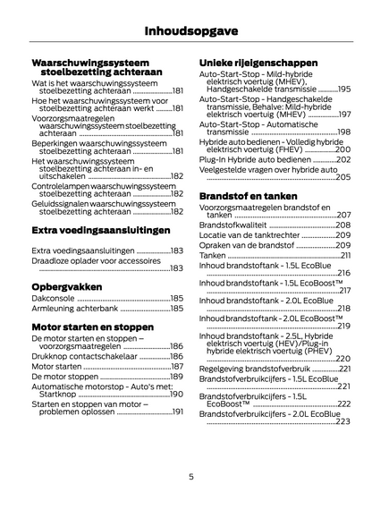 2021-2022 Ford Kuga Owner's Manual | Dutch