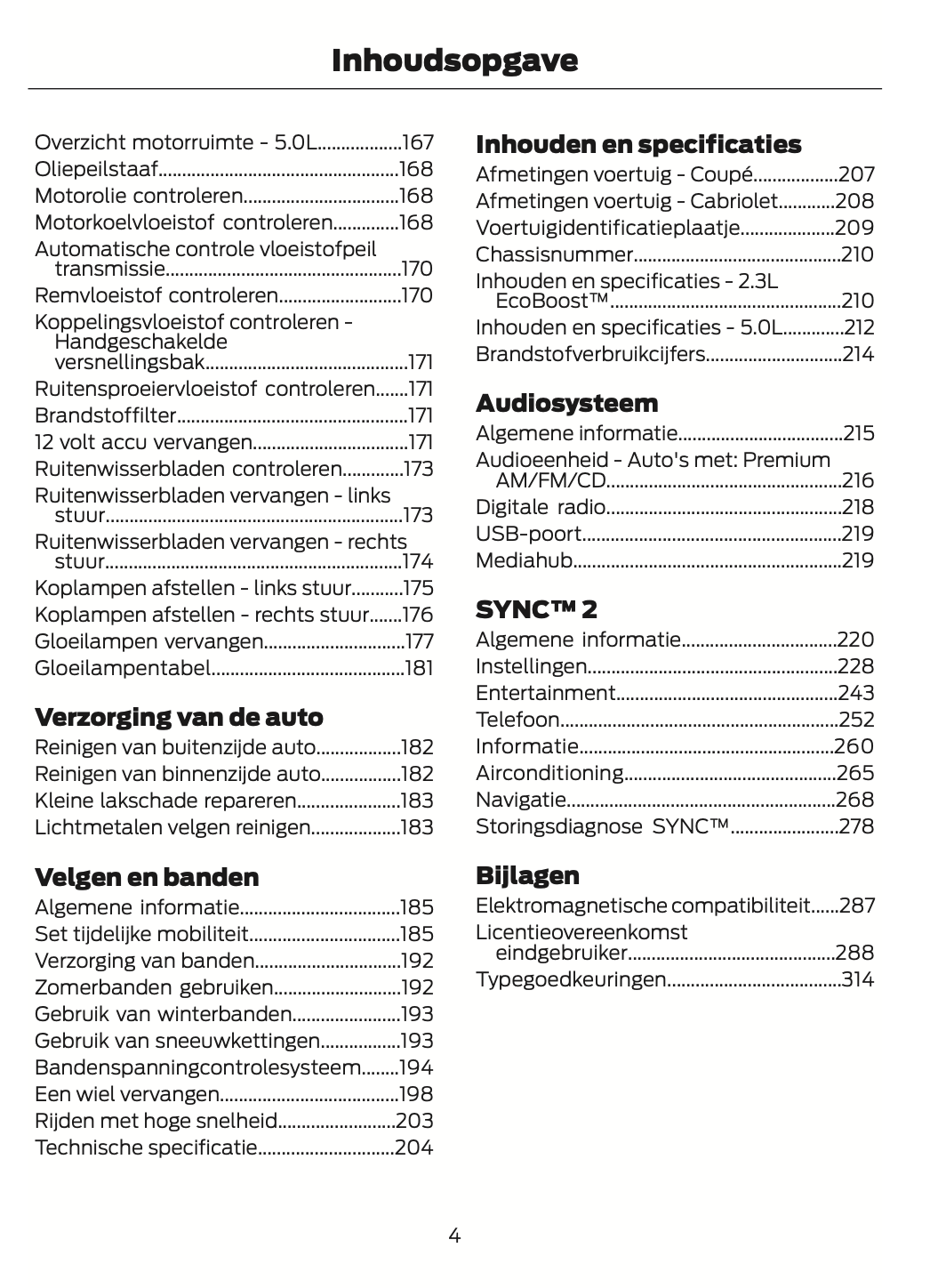 2015-2016 Ford Mustang Owner's Manual | Dutch