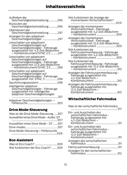 2023-2024 Ford Puma Bedienungsanleitung | Deutsch