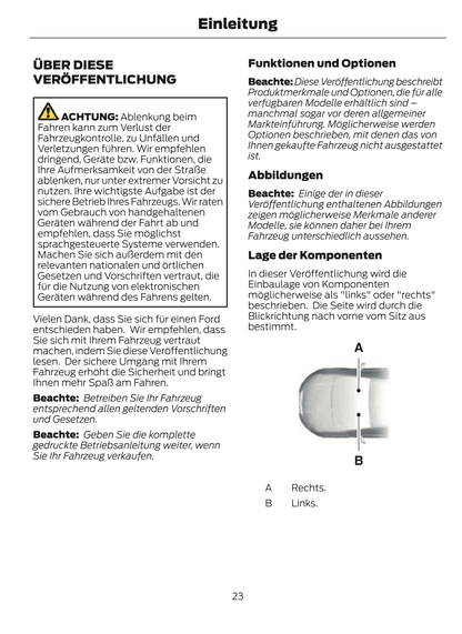 2023-2024 Ford Puma Bedienungsanleitung | Deutsch