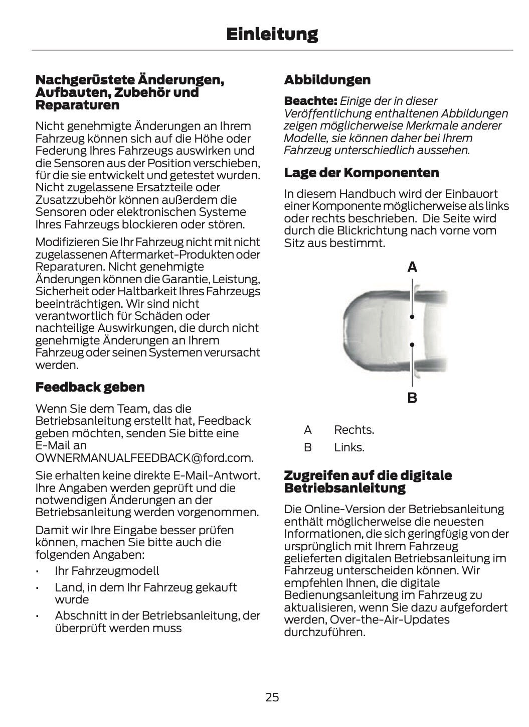 2026 Ford Ranger Bedienungsanleitung | Deutsch