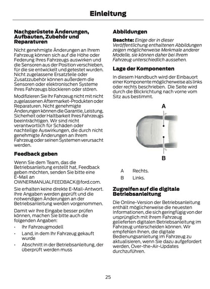 2026 Ford Ranger Bedienungsanleitung | Deutsch