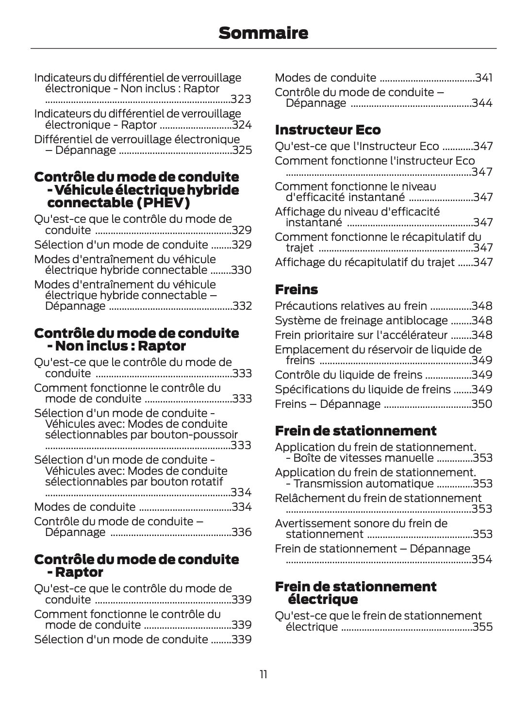 2025-2026 Ford Ranger Owner's Manual | French