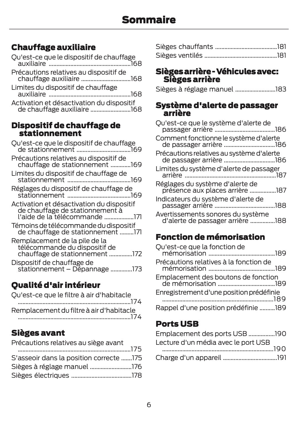 2025-2026 Ford Ranger Owner's Manual | French