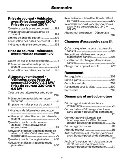 2025-2026 Ford Ranger Owner's Manual | French
