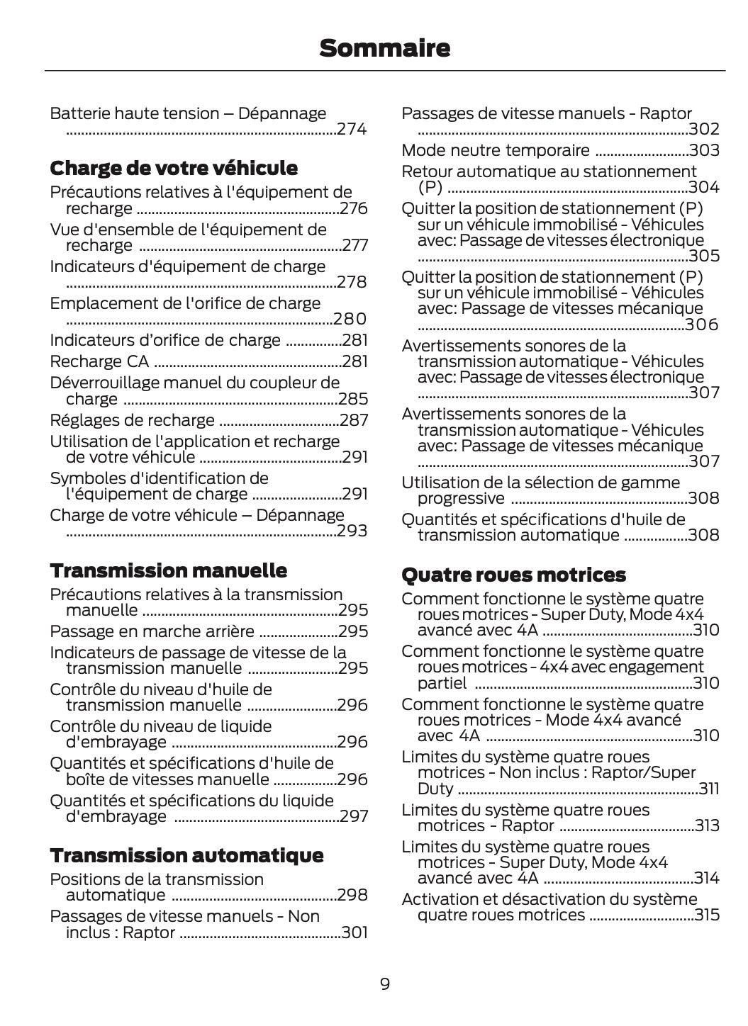 2026 Ford Ranger Owner's Manual | French