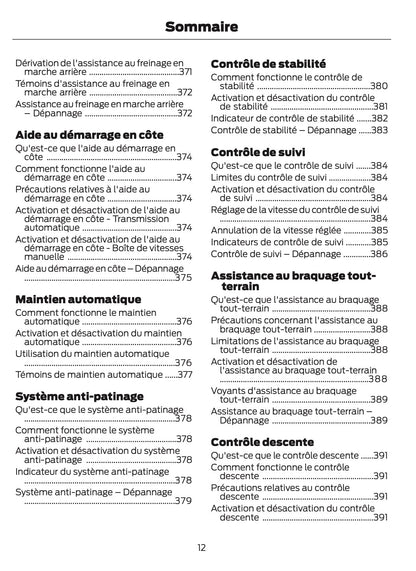 2026 Ford Ranger Owner's Manual | French