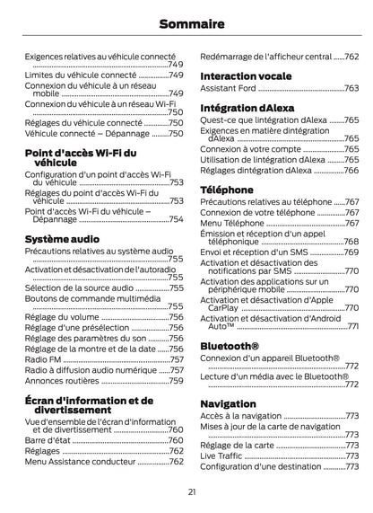 2026 Ford Ranger Owner's Manual | French