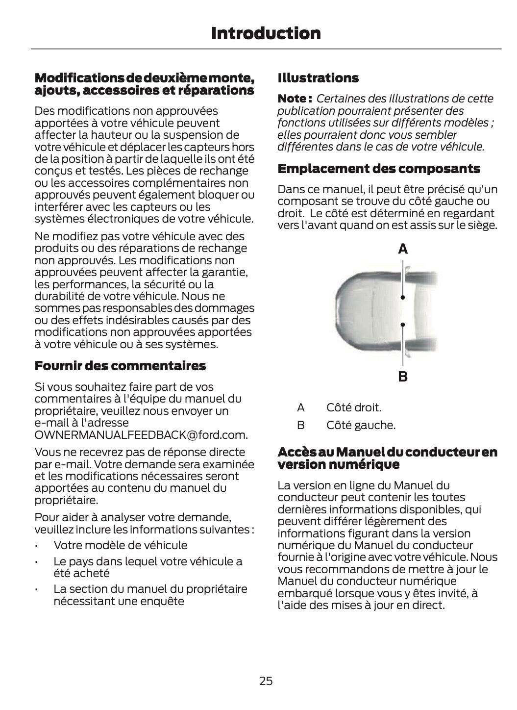 2026 Ford Ranger Owner's Manual | French