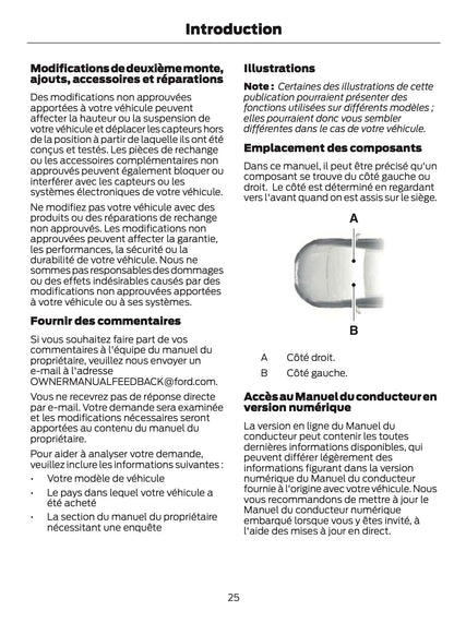 2026 Ford Ranger Owner's Manual | French