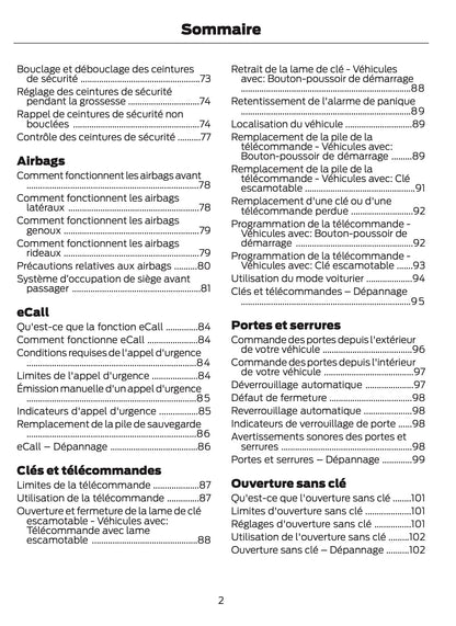 2026 Ford Ranger Owner's Manual | French