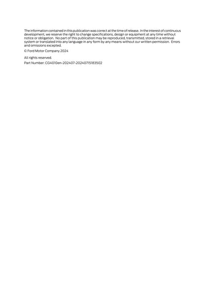 2024-2025 Ford Ranger Owner's Manual | English