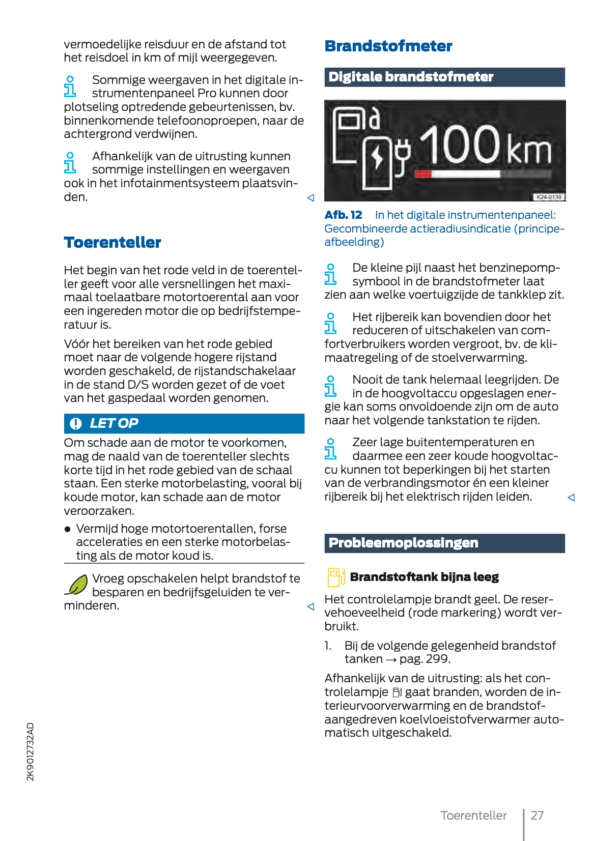 2024-2025 Ford Tourneo Connect/Transit Connect Plug-in-Hybrid Owner's Manual | Dutch