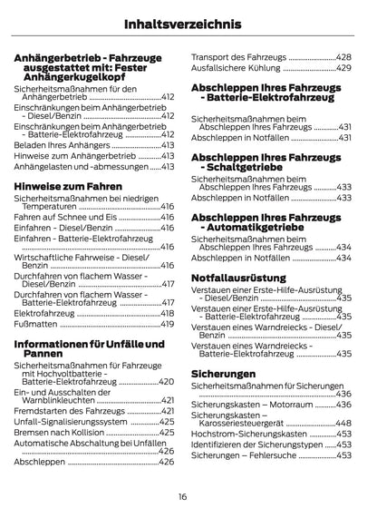 2026 Ford Tourneo Courier/Transit Courier Owner's Manual | German