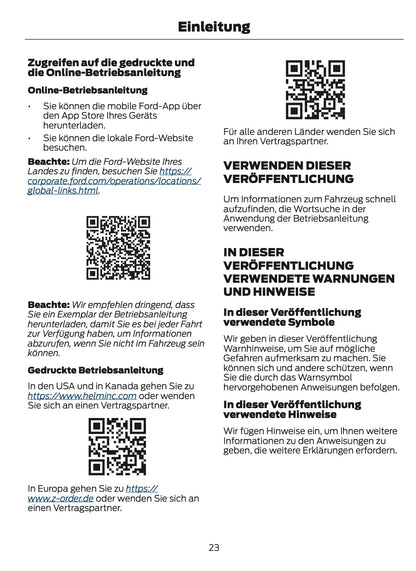 2026 Ford Tourneo Courier/Transit Courier Owner's Manual | German