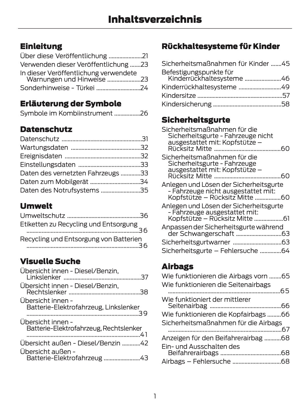 2026 Ford Tourneo Courier/Transit Courier Owner's Manual | German
